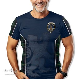 ScotsTee Shop Scottish Gordon Old Clan Crest Scottish Lion Rampant Sport Style Tartan T Shirt