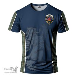 ScotsTee Shop Scottish Kelly Dress Clan Crest Scottish Lion Rampant Sport Style Tartan T Shirt