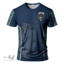 ScotsTee Shop Scottish Keith Ancient Clan Crest Scottish Lion Rampant Sport Style Tartan T Shirt
