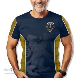 ScotsTee Shop Scottish Houston Clan Crest Scottish Lion Rampant Sport Style Tartan T Shirt