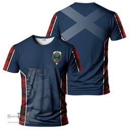 ScotsTee Shop Scottish Hogg Clan Crest Scottish Lion Rampant Sport Style Tartan T Shirt