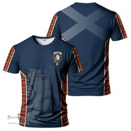 ScotsTee Shop Scottish Hepburn Modern Clan Crest Scottish Lion Rampant Sport Style Tartan T Shirt