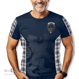 ScotsTee Shop Scottish Hannay Modern Clan Crest Scottish Lion Rampant Sport Style Tartan T Shirt