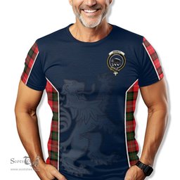 ScotsTee Shop Scottish Nesbitt Modern Clan Crest Scottish Lion Rampant Sport Style Tartan T Shirt