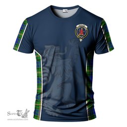 ScotsTee Shop Scottish Maitland Clan Crest Scottish Lion Rampant Sport Style Tartan T Shirt