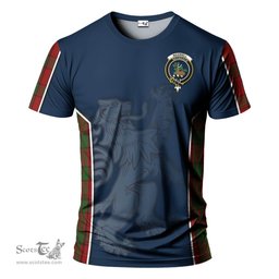 ScotsTee Shop Scottish Maxwell Clan Crest Scottish Lion Rampant Sport Style Tartan T Shirt