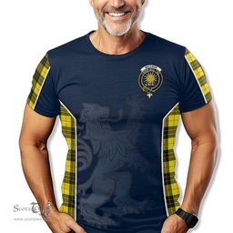 ScotsTee Shop Scottish MacLeod of Lewis Modern Clan Crest Scottish Lion Rampant Sport Style Tartan T Shirt