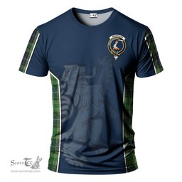 ScotsTee Shop Scottish McKellar Clan Crest Scottish Lion Rampant Sport Style Tartan T Shirt