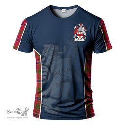 ScotsTee Shop Scottish MacRow Clan Crest Scottish Lion Rampant Sport Style Tartan T Shirt