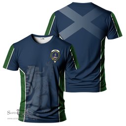 ScotsTee Shop Scottish Mar Tribe Clan Crest Scottish Lion Rampant Sport Style Tartan T Shirt