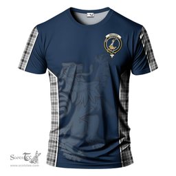ScotsTee Shop Scottish Wallace Dress Clan Crest Scottish Lion Rampant Sport Style Tartan T Shirt