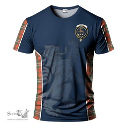 ScotsTee Shop Scottish Scott Ancient Clan Crest Scottish Lion Rampant Sport Style Tartan T Shirt