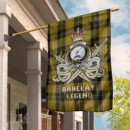 ScotsTee Shop Scottish Barclay Dress Clan Crest Tartan Flag The Golden Sword of Courageous Legacy Flag