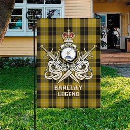ScotsTee Shop Scottish Barclay Dress Clan Crest Tartan Flag The Golden Sword of Courageous Legacy Flag