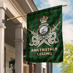 ScotsTee Shop Scottish Anstruther Clan Crest Tartan Flag The Golden Sword of Courageous Legacy Flag