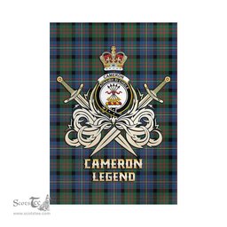 ScotsTee Shop Scottish Cameron of Erracht Ancient Clan Crest Tartan Flag The Golden Sword of Courageous Legacy Flag
