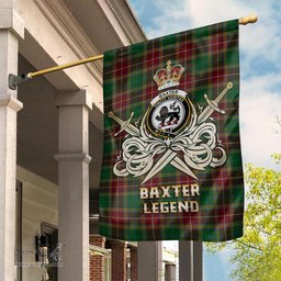 ScotsTee Shop Scottish Baxter Clan Crest Tartan Flag The Golden Sword of Courageous Legacy Flag