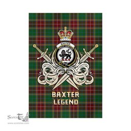 ScotsTee Shop Scottish Baxter Clan Crest Tartan Flag The Golden Sword of Courageous Legacy Flag