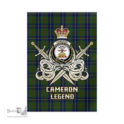 ScotsTee Shop Scottish Cameron of Lochiel Hunting Clan Crest Tartan Flag The Golden Sword of Courageous Legacy Flag