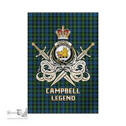 ScotsTee Shop Scottish Campbell of Argyll #02 Clan Crest Tartan Flag The Golden Sword of Courageous Legacy Flag