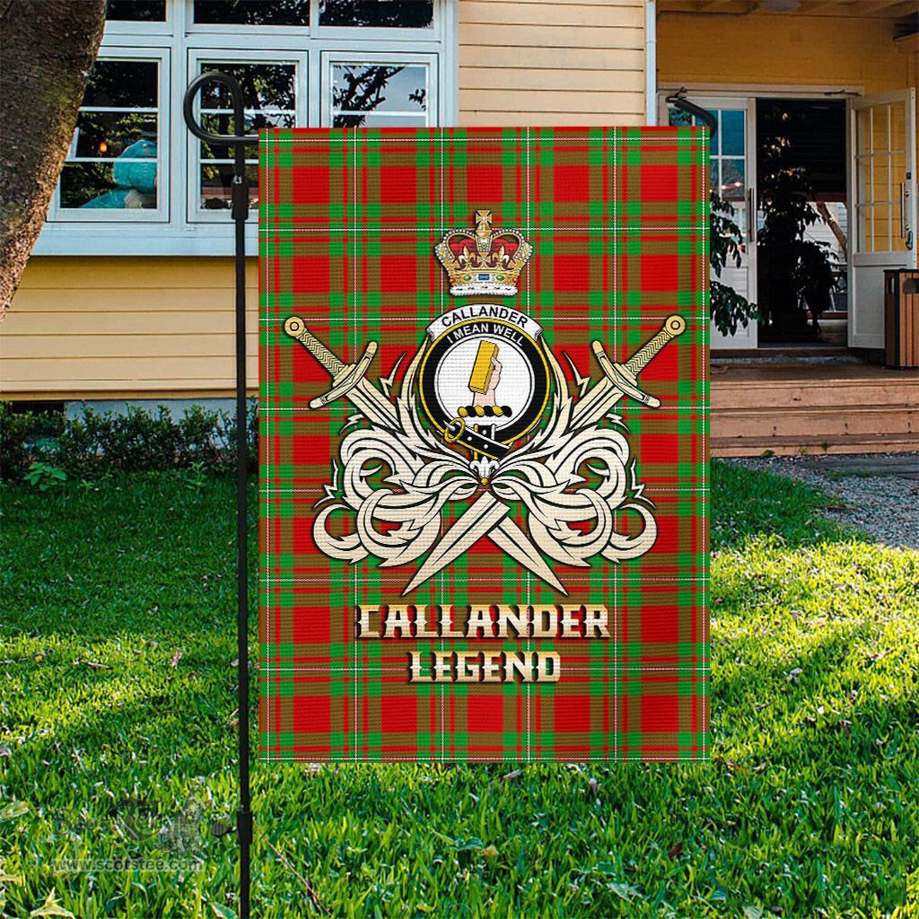 ScotsTee Shop Scottish Callander Modern Clan Crest Tartan Flag The Golden Sword of Courageous Legacy Flag