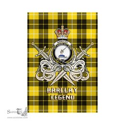 ScotsTee Shop Scottish Barclay Dress Modern Clan Crest Tartan Flag The Golden Sword of Courageous Legacy Flag