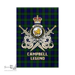 ScotsTee Shop Scottish Campbell Modern Clan Crest Tartan Flag The Golden Sword of Courageous Legacy Flag