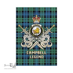 ScotsTee Shop Scottish Campbell Ancient 01 Clan Crest Tartan Flag The Golden Sword of Courageous Legacy Flag