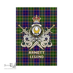 ScotsTee Shop Scottish Arnott Clan Crest Tartan Flag The Golden Sword of Courageous Legacy Flag