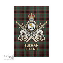 ScotsTee Shop Scottish Buchan Ancient Clan Crest Tartan Flag The Golden Sword of Courageous Legacy Flag