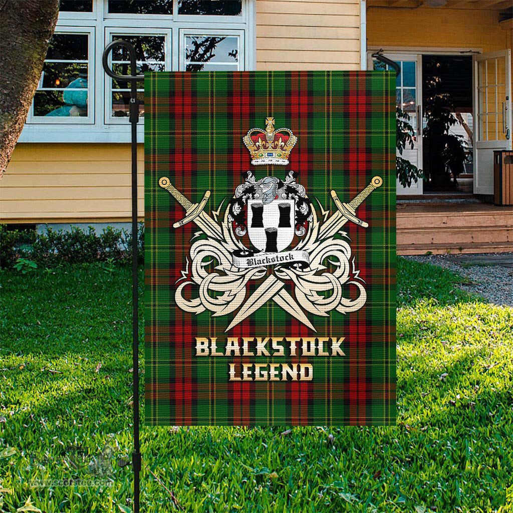 ScotsTee Shop Scottish Blackstock Hunting Clan Crest Tartan Flag The Golden Sword of Courageous Legacy Flag