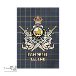 ScotsTee Shop Scottish Campbell Argyll Modern Clan Crest Tartan Flag The Golden Sword of Courageous Legacy Flag