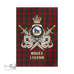 ScotsTee Shop Scottish Bruce Old Clan Crest Tartan Flag The Golden Sword of Courageous Legacy Flag