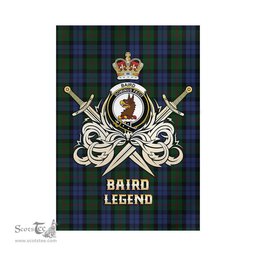 ScotsTee Shop Scottish Baird Clan Crest Tartan Flag The Golden Sword of Courageous Legacy Flag