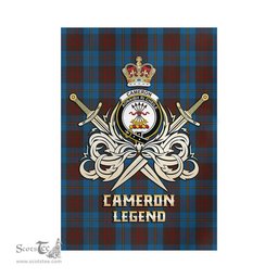 ScotsTee Shop Scottish Cameron Hunting Clan Crest Tartan Flag The Golden Sword of Courageous Legacy Flag