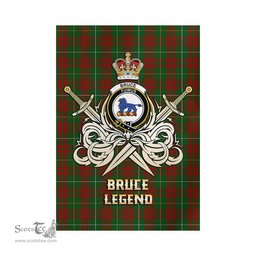 ScotsTee Shop Scottish Bruce Hunting Clan Crest Tartan Flag The Golden Sword of Courageous Legacy Flag