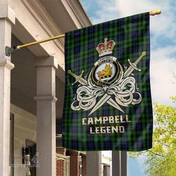 ScotsTee Shop Scottish Campbell of Breadalbane Clan Crest Tartan Flag The Golden Sword of Courageous Legacy Flag