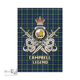 ScotsTee Shop Scottish Campbell Argyll Ancient Clan Crest Tartan Flag The Golden Sword of Courageous Legacy Flag