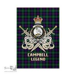 ScotsTee Shop Scottish Campbell of Cawdor Modern Clan Crest Tartan Flag The Golden Sword of Courageous Legacy Flag
