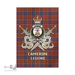 ScotsTee Shop Scottish Cameron of Lochiel Ancient Clan Crest Tartan Flag The Golden Sword of Courageous Legacy Flag