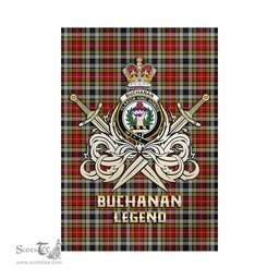 ScotsTee Shop Scottish Buchanan Old Dress Clan Crest Tartan Flag The Golden Sword of Courageous Legacy Flag