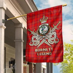 ScotsTee Shop Scottish Burnett Modern Clan Crest Tartan Flag The Golden Sword of Courageous Legacy Flag