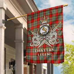 ScotsTee Shop Scottish Chattan Clan Crest Tartan Flag The Golden Sword of Courageous Legacy Flag