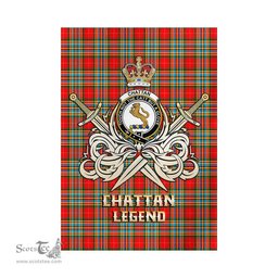 ScotsTee Shop Scottish Chattan Clan Crest Tartan Flag The Golden Sword of Courageous Legacy Flag