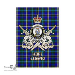 ScotsTee Shop Scottish Hope Modern Clan Crest Tartan Flag The Golden Sword of Courageous Legacy Flag