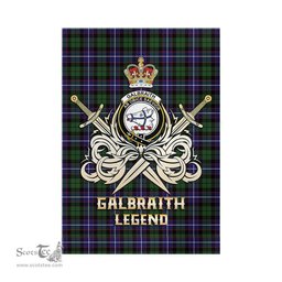 ScotsTee Shop Scottish Galbraith Modern Clan Crest Tartan Flag The Golden Sword of Courageous Legacy Flag