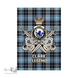 ScotsTee Shop Scottish Clark (Lion) Ancient Clan Crest Tartan Flag The Golden Sword of Courageous Legacy Flag