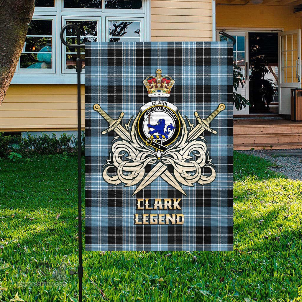ScotsTee Shop Scottish Clark (Lion) Ancient Clan Crest Tartan Flag The Golden Sword of Courageous Legacy Flag
