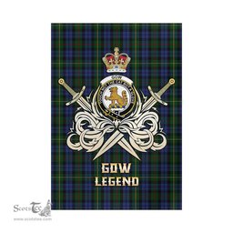 ScotsTee Shop Scottish Gow Hunting Clan Crest Tartan Flag The Golden Sword of Courageous Legacy Flag