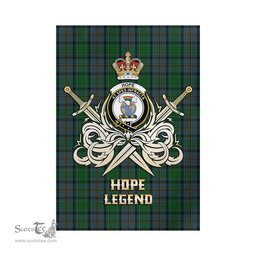 ScotsTee Shop Scottish Hope Vere Clan Crest Tartan Flag The Golden Sword of Courageous Legacy Flag